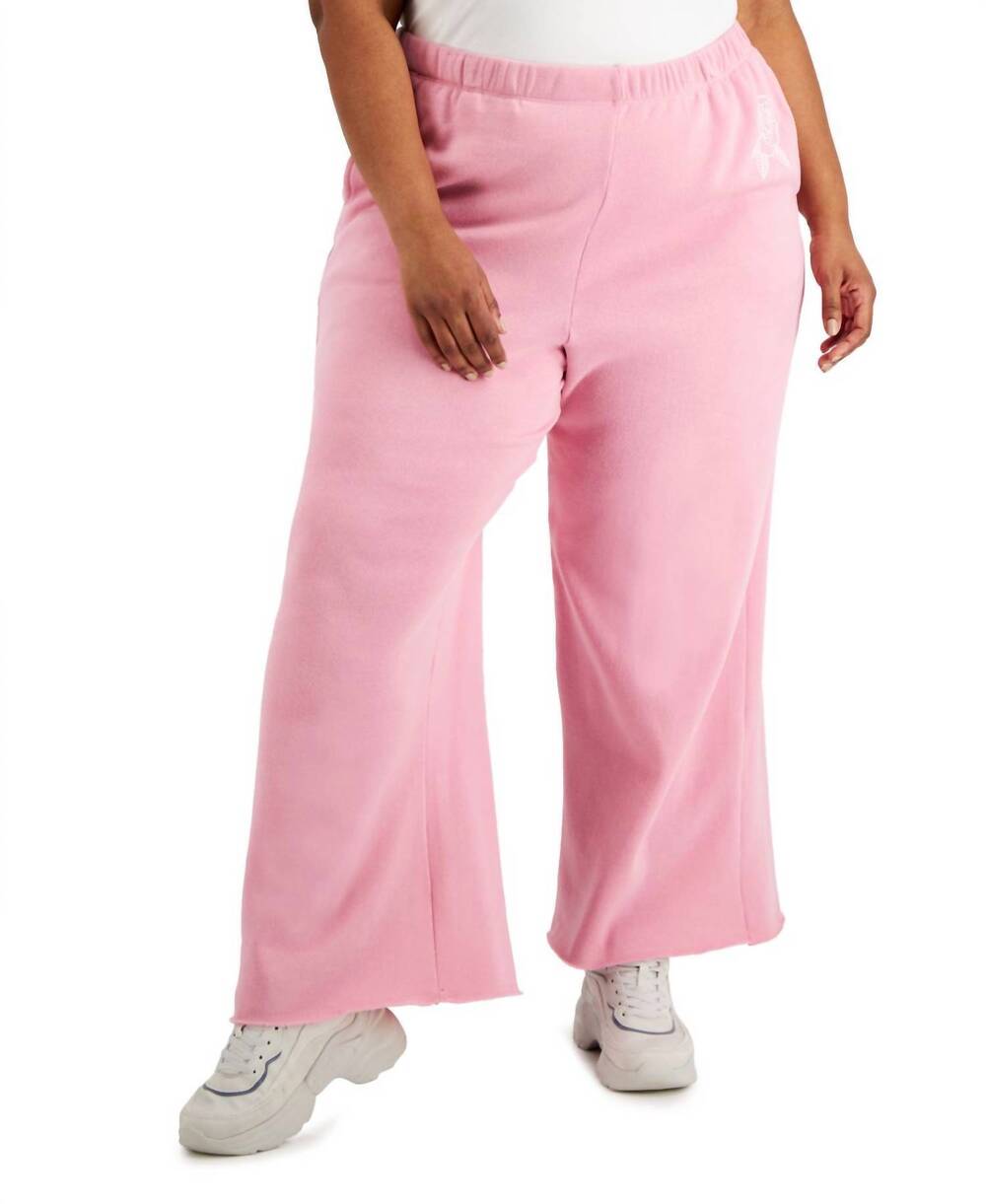NEW GRAYSON THREADS women's trendy plus size los angeles wide-leg pants in pink